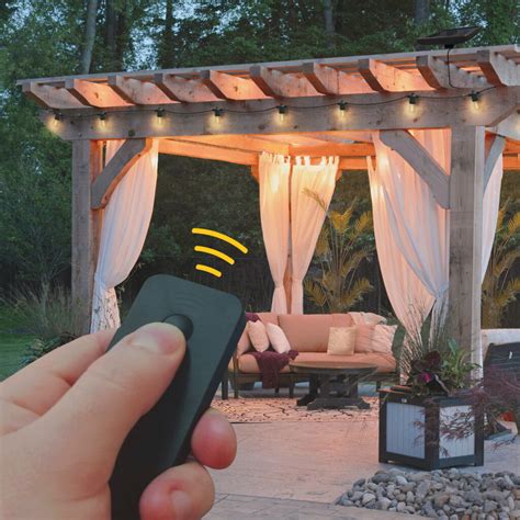 outdoor solar lights remote control|Sunforce 15 LED Solar String Lights with Remote Control 1.